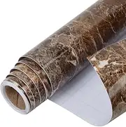 Arthome Brown Marble Paper,40x310cm Self Adhesive Wallpaper Waterproof PVC Vinyl, Oil Proof, Vinyl Paper for Furniture Cover Surface,Countertop,Kitchen,Shelf Liner…