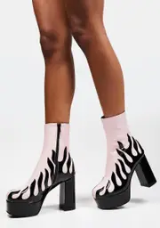 [Lamoda] Pink High Voltage Ankle Boots