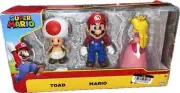 Nintendo Super Mario Toad Mario & Peach Action Figure Set 3 Pack Sealed 2023