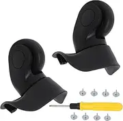 BQLZR 1.92" Dia Left Luggage Swivel Wheels Suitcase Caster Replacement Parts Pack of 2
