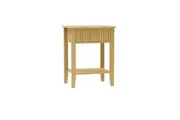 Maestro Furniture Skyler Modern Fluted Open Shelf Side End Lamp Table 1-Drawer Natural