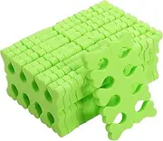 PartyKindom 100 Pairs Heart Shaped Toe Spacers Disposable Foot Protector Comfortable High Density Sponge for Nail Art for Men Women Green