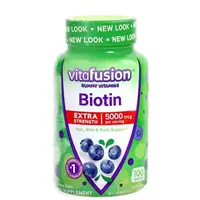 在飛比找蝦皮購物優惠-Vitafusion美國biotin生物素100粒
