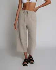 [Mooloola] Mooloola Women's Byron Lennox Pants in Stone Grey Size 8 8 Stone Grey