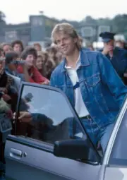 Stefan Edberg of Sweden after defeating Boris Becker of West Germ - Old Photo