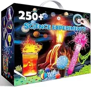UNGLINGA 250+ Science Experiments Kits for Kids, Boys Girls Toys Birthday Gifts Ideas, Chemistry Set, STEM Activities Educational Project, Volcano,More Scientist Kit