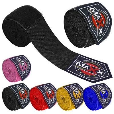Maxx 3x Hand Wraps Bandages Fist Boxing Inner Gloves Mitts MMA Cotton Pair Ufc