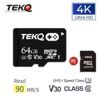 在飛比找Yahoo奇摩購物中心優惠-TEKQ microSD UHS-I U3 V30 A1 6