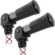 ADUB 2 Pack Dusk to Dawn Sensor Photocell for Outdoor Light, Day Night Sensor