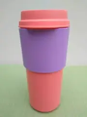TUTUPERWARE eco to go cup tumbler with lid salmon peach purple