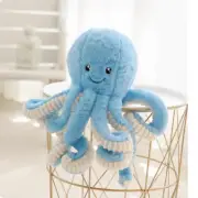 Lovely Simulation Octopus Pendant Plush Stuffed Toy Soft Animal Home Blue