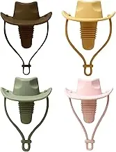 4Pack Silicone Wine Stopper, Wine Stoppers, Cowboy Hat Wine Stopper, Cowboy Hat Wine Bottle Stopper, Silicone Hat Wine Stopper, Tight Sealing Reusable Wine Preserver Beverage Bottle Stopper