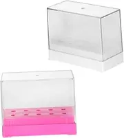 Nail Drill Bit Case 2 Pack Storage Box Pp Material Nail Art Drill Bits Container for Home Salon