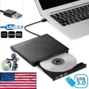 NEW! External Portable CD/DVD Drive Slim USB 3.0 Laptop Re-Writer Burner Reader