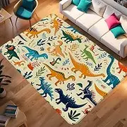 Dinosaur Area Rug - Dinosaur Carpet for Bedroom and Living Room Decor - 36x24 inches