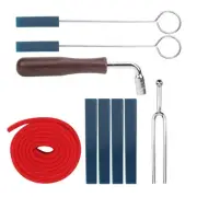 Piano Tuning Set Tool Mutes Wrench Fork Lever Felt Temperament Strip Kits Ac MGR