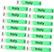 Luxshiny 15pcs Italy Soccer Silicone Bracelets Football Fans Wristbands for Matches Gatherings Lightweight Skin Friendly Design Celebrate