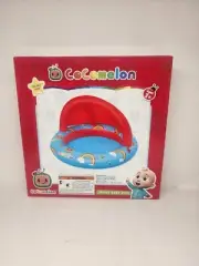 NEW-Cocomelon Toddler Inflatable Shaded Pool Ages 2+ Great Gift Idea Trendy