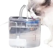 Lesunbak Electric Cat Waterer, Transparent Water Tank, 1.5L Drinking Fountain Dispenser, Pet Fountain Cat Drinking Fountain, Suitable For Cats, Dogs And Many Pets
