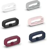 6Pcs Multi Color Fastener Rings Compatible for Garmin Venu 2S,Venu 3S,Vivoactive 4S,Vivosport,Vivosmart HR,Bands 6-PACK Security Loop Holder Keeper Retainer Fixed Non-Slip Silicon Loops Accessories