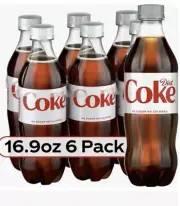 Coca-Cola Diet Soda Pop Soft Drink 6 Pack Soda Bottles 16.9oz Limited Edition