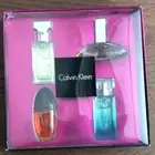 Calvin Klein Mini 4 Piece Womens Perfume Gift Set Eternity Aqua ~ Rare ~