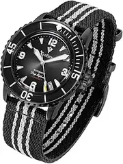 [CADISEN] Automatic Watch Men's Sapphire Glass 200 m Waterproof Watch Casual