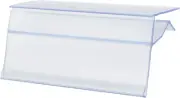 Glass Shelf Label Holders with Inserts Fits 1/4" to 3/8" Glass Shelving, 30 Pack