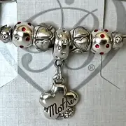 Brighton Pin W/ MOTHER MOM Charm & Beads New On Card With Tag