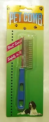 Pet Dog Multi Gauge Grooming Comb with Plastic Handle