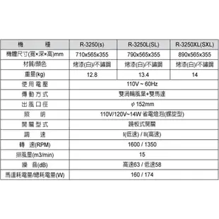 【SAKURA櫻花】斜背型-70CM除油煙機R-3250S