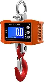 [JAJAJ] Industrial Digital Crane Scale 1000kg 2204lbs Crane Scale LCD Backlight Digital Portable Heavy Industrial Hanging Hook Scales Rechargeable With Remote Control for Farm,Livestock,Factory,Construction(O