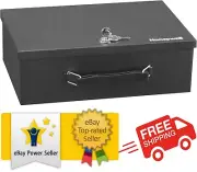 Portable Fireproof Security Safe Box Document Cash Money Storage with Key Lock