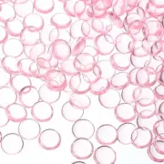 500G(1.1LB) Mini Acrylic Flat Marbles 15mm Vase Fillers Gems Decor Pink