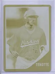 2011 Topps Heritage Minors Blake Tekotte 1/1 Yellow Printing Plate