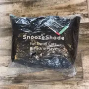 NEW SnoozeShade for Travel Cots/Pack n' Play Blackout Travel Sleep Shade Black