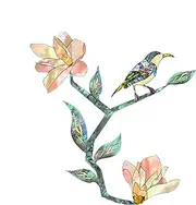 Guitar Headstock Decal - Magnolia Bird Headstock Decal | Removable Stickers Guitar Board Decals Bass Decor, Inlay Sticker for Guitar Headstock
