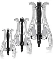 Glarks 3pcs 3” 4” 6” 3-Jaw Gear Puller Removal Tool Heavy Duty Hub Bearing Puller with Reversible Jaws for Gears, Pulleys, Bearings and Flywheels