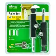 2 Pack Whitco Black CYL4 Patio Bolt - High security, robust construction