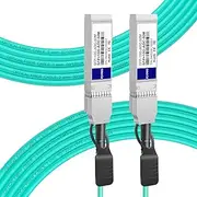 FLYPROFiber SFP+ to SFP+ AOC Active Optical Fiber Cable, OM3 MMF, 50M (164ft), Compatible with Cisco, Ubiquiti UniFi, Supermicro, Mikrotik