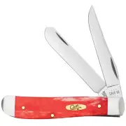 CASE XX KNIVES MINI TRAPPER - DARK RED BONE 6207 SS (10761) POCKET KNIFE