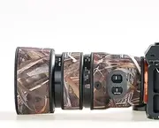 XCOAT Waterproof Camouflage Lens Cover for Sony FE 90mm Macro G OSS, Camera Rain Covers, Lens Protective Sleeves & Cases (Dry Grass Camouflage)