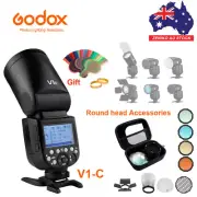 Godox V1-C 2.4G TTL HSS Camera Flash Speedlight + round head Accessories Kit