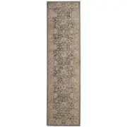 SAFAVIEH Sofia Light Gray/Beige 2 ft. x 10 ft. Border Runner Rug