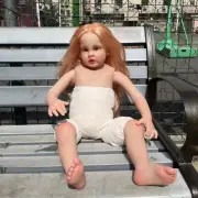 30in Reborn Baby With Hand-Rooted Hair Painted Kit DIY Part Handmade