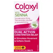 Coloxyl With Senna 200 Tablets