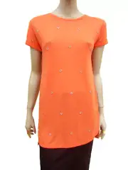 Tunic Top Oversized 6 - Next - Apricot Cap Sleeve Beaded Jersey