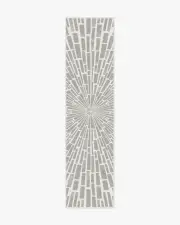 75' x 305' | Machine Washable Runner Rug | Kid & Pet Friendly | Indoor Rug | Jonathan Adler Gala Silver Grey Rug | Ruggable