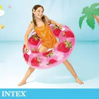 在飛比找ETMall東森購物網優惠-【INTEX】夏日水果游泳圈-直徑107cm 適用9+ 草莓