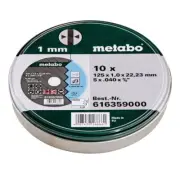 Metabo Grinder 125mm 5″ Cutting Discs 125X1.0X22.23 INOX TF 41 Stainless 10 Pack